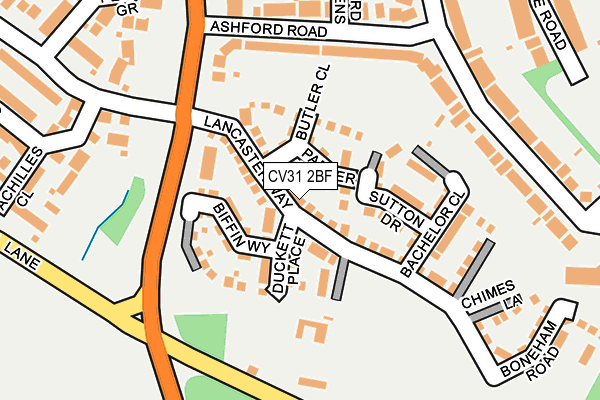 CV31 2BF map - OS OpenMap – Local (Ordnance Survey)