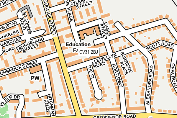 CV31 2BJ map - OS OpenMap – Local (Ordnance Survey)