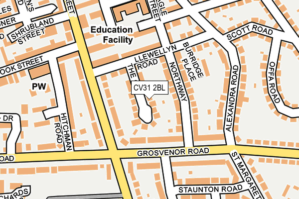 CV31 2BL map - OS OpenMap – Local (Ordnance Survey)