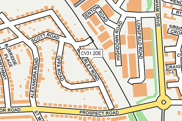 CV31 2DE map - OS OpenMap – Local (Ordnance Survey)