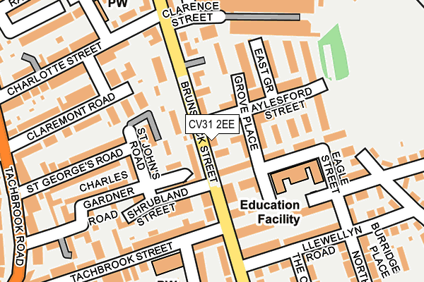 CV31 2EE map - OS OpenMap – Local (Ordnance Survey)