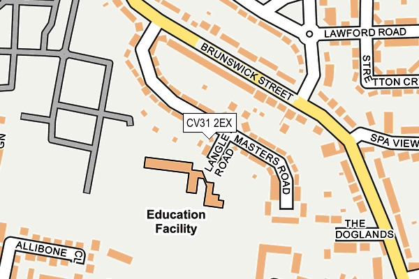 CV31 2EX map - OS OpenMap – Local (Ordnance Survey)