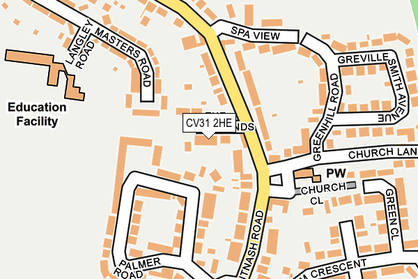 CV31 2HE map - OS OpenMap – Local (Ordnance Survey)