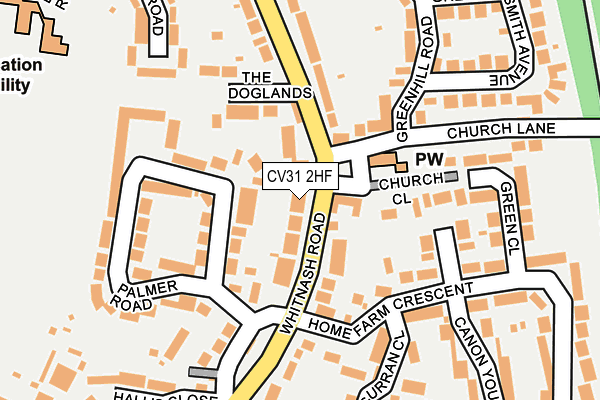 CV31 2HF map - OS OpenMap – Local (Ordnance Survey)