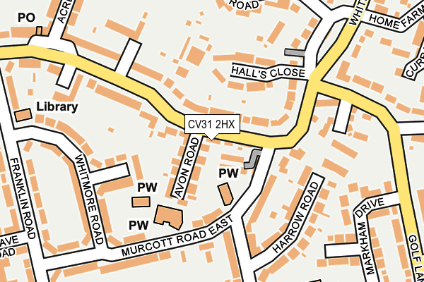 CV31 2HX map - OS OpenMap – Local (Ordnance Survey)