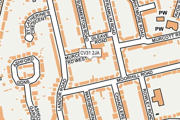 CV31 2JA map - OS OpenMap – Local (Ordnance Survey)