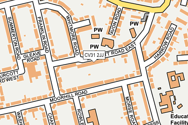 CV31 2JJ map - OS OpenMap – Local (Ordnance Survey)