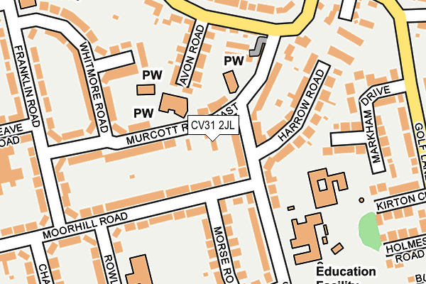 CV31 2JL map - OS OpenMap – Local (Ordnance Survey)