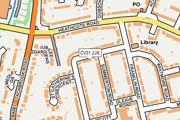 CV31 2JX map - OS OpenMap – Local (Ordnance Survey)