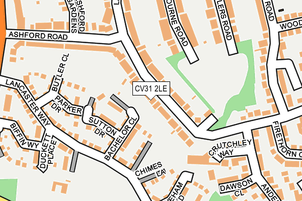 CV31 2LE map - OS OpenMap – Local (Ordnance Survey)