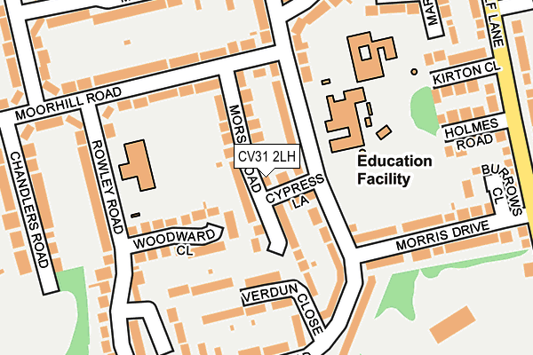 CV31 2LH map - OS OpenMap – Local (Ordnance Survey)