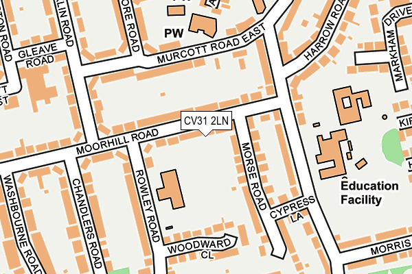 CV31 2LN map - OS OpenMap – Local (Ordnance Survey)
