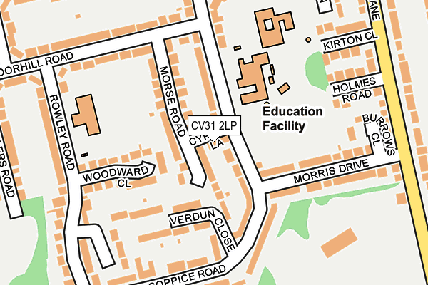 CV31 2LP map - OS OpenMap – Local (Ordnance Survey)
