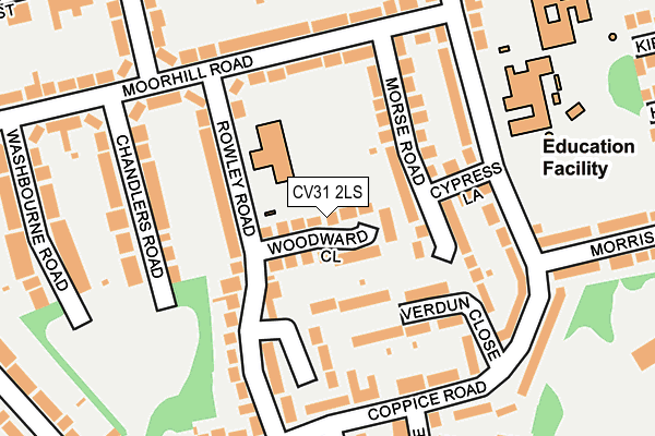CV31 2LS map - OS OpenMap – Local (Ordnance Survey)