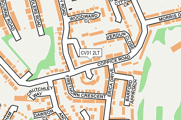 CV31 2LT map - OS OpenMap – Local (Ordnance Survey)