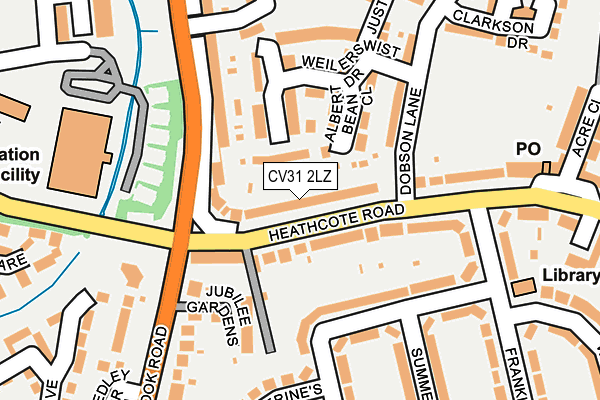CV31 2LZ map - OS OpenMap – Local (Ordnance Survey)