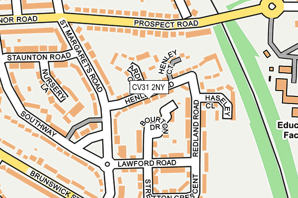 CV31 2NY map - OS OpenMap – Local (Ordnance Survey)