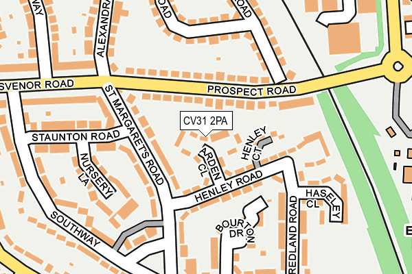 CV31 2PA map - OS OpenMap – Local (Ordnance Survey)