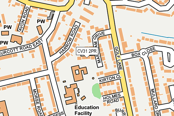 CV31 2PR map - OS OpenMap – Local (Ordnance Survey)