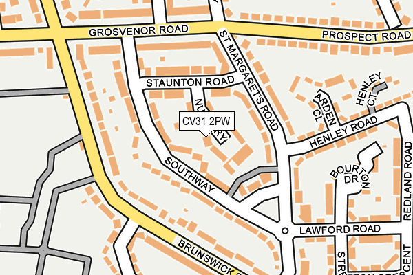 CV31 2PW map - OS OpenMap – Local (Ordnance Survey)