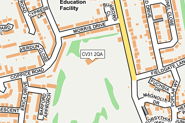 CV31 2QA map - OS OpenMap – Local (Ordnance Survey)