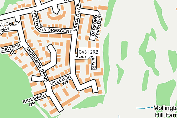 CV31 2RB map - OS OpenMap – Local (Ordnance Survey)