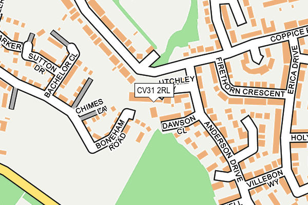 CV31 2RL map - OS OpenMap – Local (Ordnance Survey)