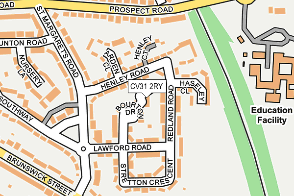 CV31 2RY map - OS OpenMap – Local (Ordnance Survey)