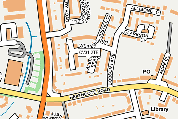 CV31 2TE map - OS OpenMap – Local (Ordnance Survey)