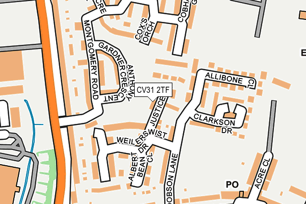 CV31 2TF map - OS OpenMap – Local (Ordnance Survey)