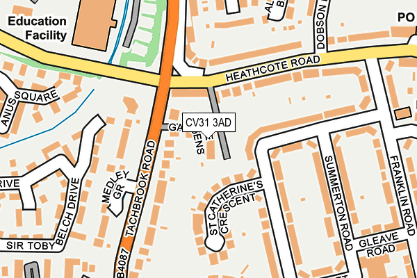 CV31 3AD map - OS OpenMap – Local (Ordnance Survey)