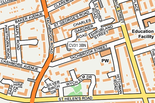 CV31 3BN map - OS OpenMap – Local (Ordnance Survey)