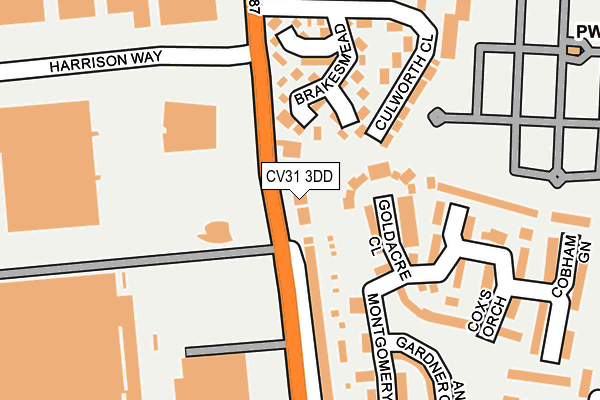 CV31 3DD map - OS OpenMap – Local (Ordnance Survey)
