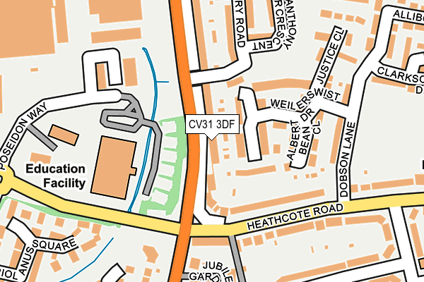CV31 3DF map - OS OpenMap – Local (Ordnance Survey)