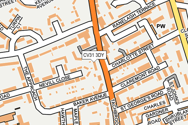 CV31 3DY map - OS OpenMap – Local (Ordnance Survey)