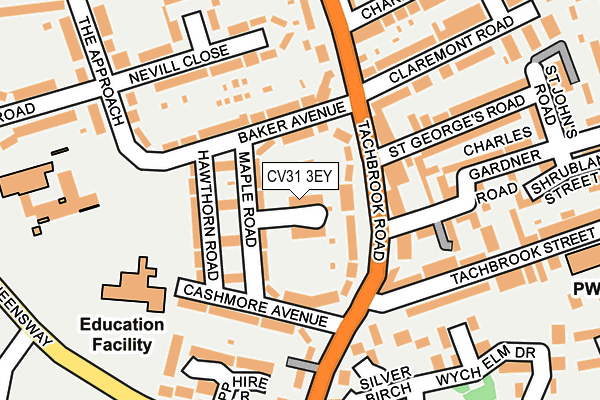 CV31 3EY map - OS OpenMap – Local (Ordnance Survey)