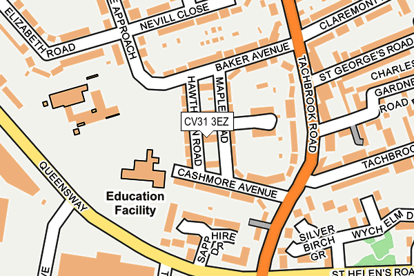 CV31 3EZ map - OS OpenMap – Local (Ordnance Survey)