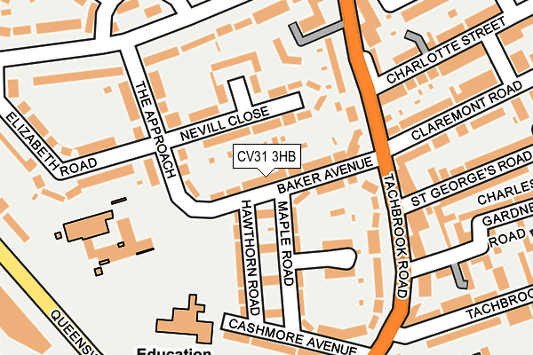 CV31 3HB map - OS OpenMap – Local (Ordnance Survey)