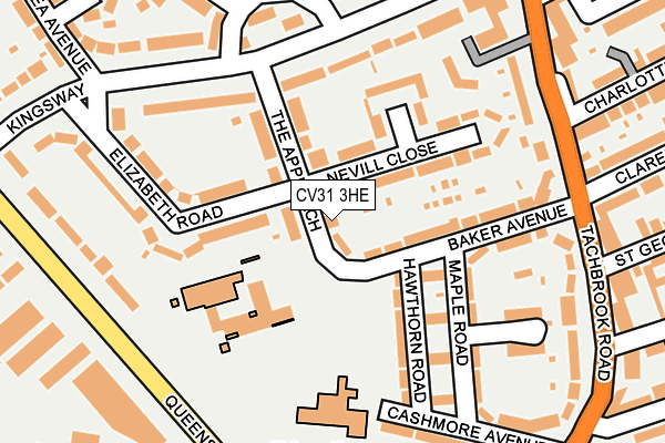 CV31 3HE map - OS OpenMap – Local (Ordnance Survey)
