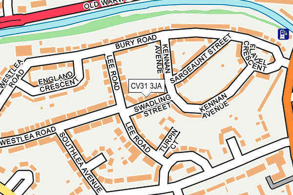 CV31 3JA map - OS OpenMap – Local (Ordnance Survey)