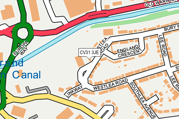 CV31 3JE map - OS OpenMap – Local (Ordnance Survey)