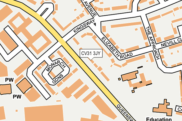 CV31 3JY map - OS OpenMap – Local (Ordnance Survey)