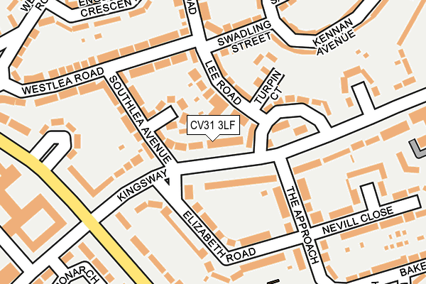 CV31 3LF map - OS OpenMap – Local (Ordnance Survey)
