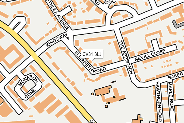 CV31 3LJ map - OS OpenMap – Local (Ordnance Survey)