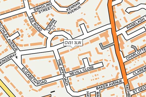 CV31 3LW map - OS OpenMap – Local (Ordnance Survey)