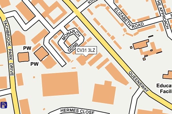 CV31 3LZ map - OS OpenMap – Local (Ordnance Survey)