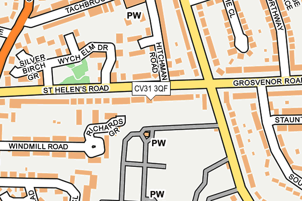 CV31 3QF map - OS OpenMap – Local (Ordnance Survey)