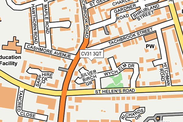 CV31 3QT map - OS OpenMap – Local (Ordnance Survey)