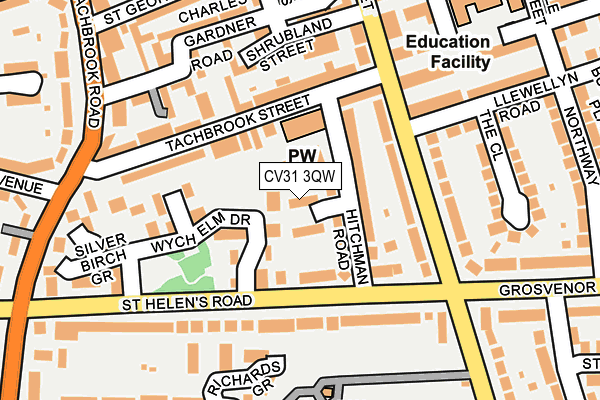 CV31 3QW map - OS OpenMap – Local (Ordnance Survey)