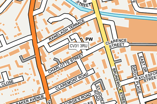 CV31 3RU map - OS OpenMap – Local (Ordnance Survey)